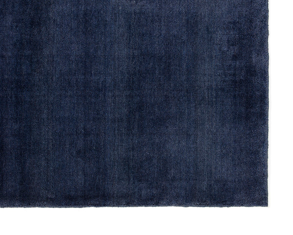 Sunpan Alaska Hand-Loomed Rug - Luxurious Wool-Blend Texture for Cozy Living, Lounge, and Bedroom Spaces Navy
