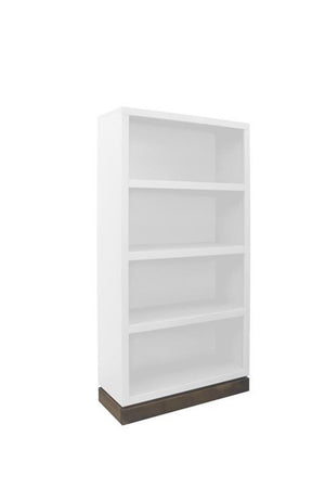English Elm Nora Modular 60" High Bookshelf – Fully Assembled Two-Tone Alder & Poplar Shelving for Stylish Storage White B108P345202