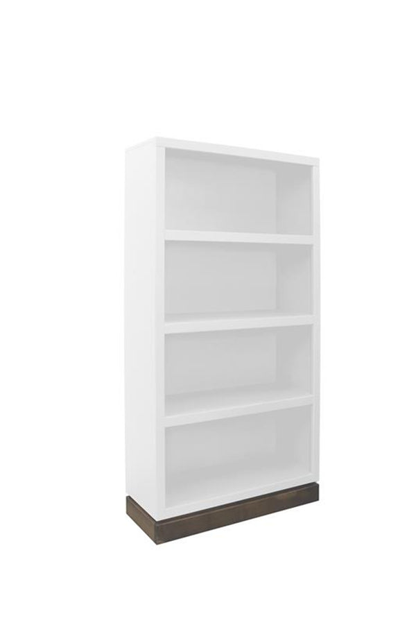 English Elm Nora Modular 60" High Bookshelf – Fully Assembled Two-Tone Alder & Poplar Shelving for Stylish Storage White B108P345202