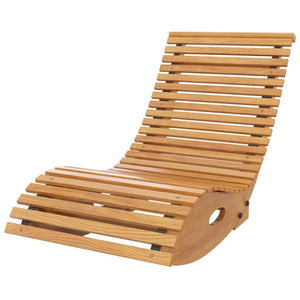 English Elm Wooden Outdoor Rocking Chair Fir Pine Frame Weatherproof Slatted Porch Patio Seat T3971P445004