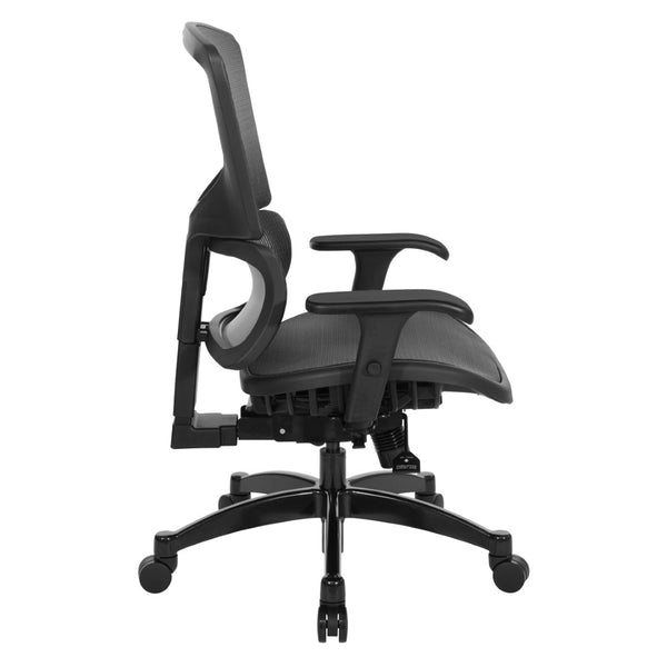 OSP Home Furnishings Big Tall Ergonomic Manager Chair with Lumbar Support Breathable Mesh Seat for Office 639-T11763