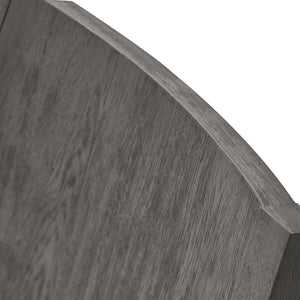 English Elm Axel Solid Mahogany Panel Back Dining Chair Set with Gray Padded Seat for Two B056P412604