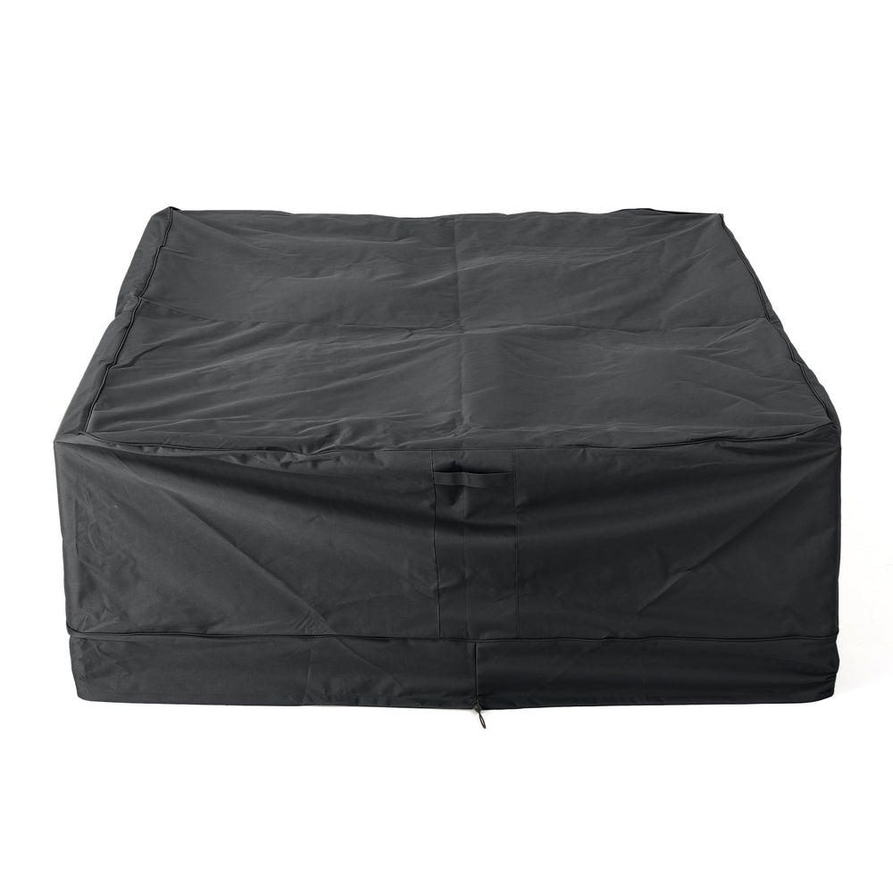 English Elm Christopher Knight Home® - SHIELD Chat Set Cover Waterproof Polyester Fabric, Handcrafted 19x8.5x6.38 Protective Outdoor Slipcover Grey 60003.00GRY