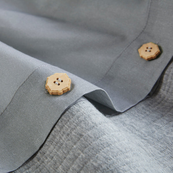 JLA Home Croscill Casual - 3 Heathered Cotton-Lyocell Duvet Set with Matelassé Stripes — Breathable, Textured, Machine-Washable CCA12-0003