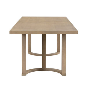 English Elm 95 Inch Rectangular Dining Table Seats Eight with Trestle Base in Light Ash Finish N771P388973A