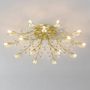 English Elm 15-light Gold Farmhouse Chandelier Seeded Glass Shades for Dining Room or Island W5008P466522