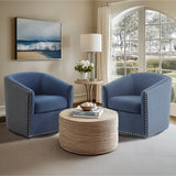 Madison Park Tyler Transitional Swivel Chair MP103-1103 Blue