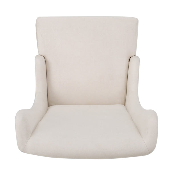 English Elm Dining Chair Tall Wingback Upholstered Seat Birch Legs Contemporary Statement Piece N769P386662W