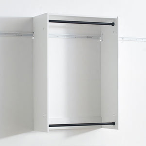 English Elm Devi White Wall Mounted Wood Closet System — Modern Melamine Construction, Ample Storage & Easy Assembly B040P311948
