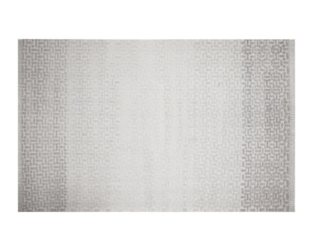Sunpan Ingrid Hand-Knotted Rug - Sustainable, Unique Ombre Design with Fringe for Indoor and Outdoor Spaces 5' X 8'