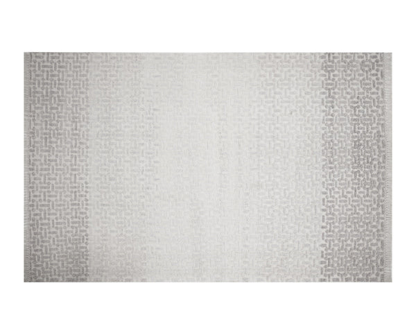 Sunpan Ingrid Hand-Knotted Rug - Sustainable, Unique Ombre Design with Fringe for Indoor and Outdoor Spaces 5' X 8'