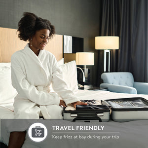 JLA Home Madison Park Essentials - Luxury Satin Pillowcases Set for Skin & Hair Protection, OEKO-TEX Softness, Wrinkle-Resistant Luxury Black MPE21-777