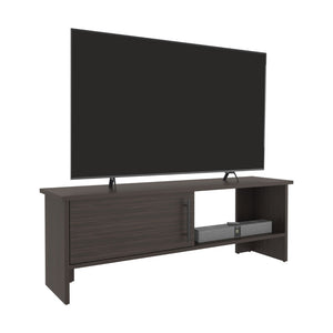English Elm Tv Stand In Dark Oak With 1 Door & 1 Open Shelf - Modern Design For Organized Living Spaces B097P296875-GIGA