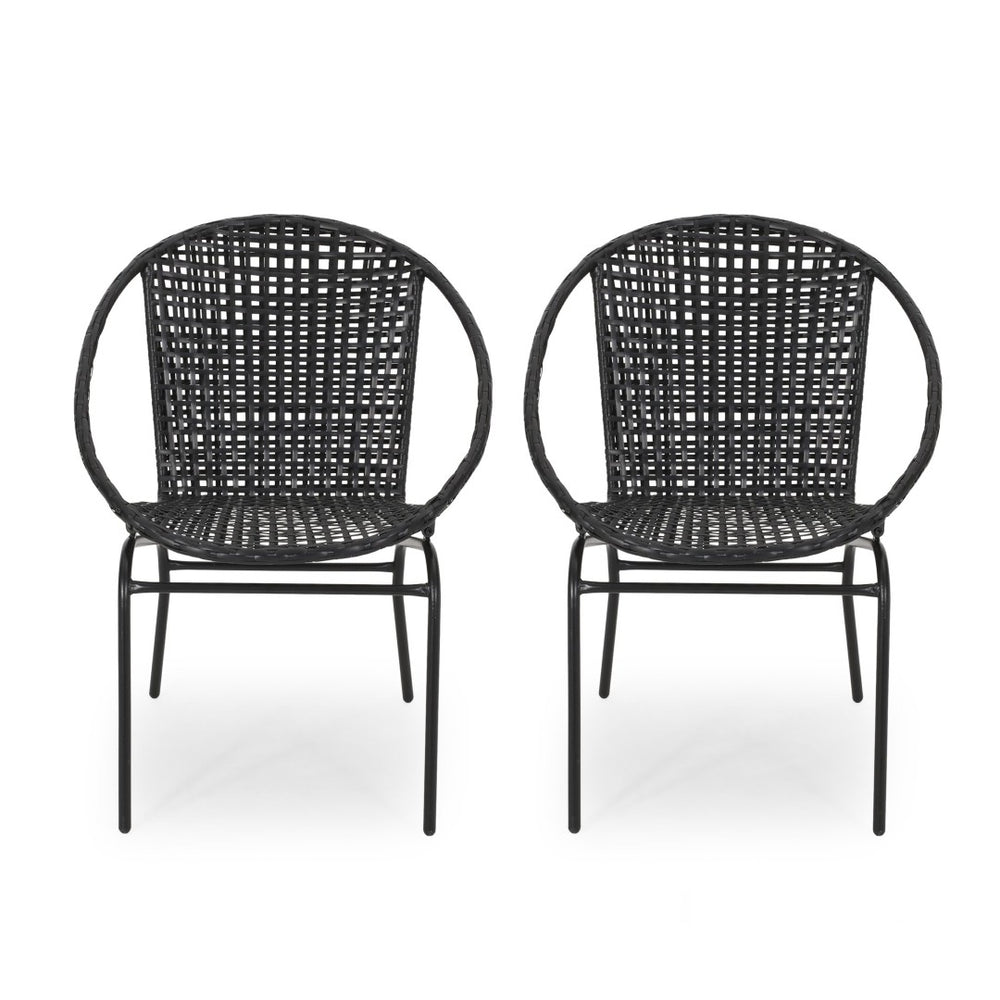 English Elm Java Outdoor Lounge Chair Resort Style Patio Accent Seat for Deck and Garden 66628.00BLK