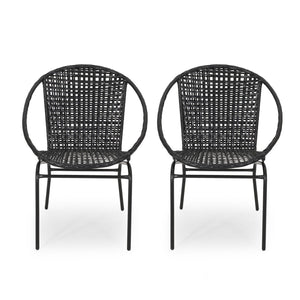 English Elm Java Outdoor Lounge Chair Resort Style Patio Accent Seat for Deck and Garden 66628.00BLK