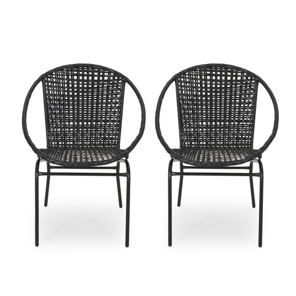 English Elm Java Outdoor Lounge Chair Resort Style Patio Accent Seat for Deck and Garden 66628.00BLK