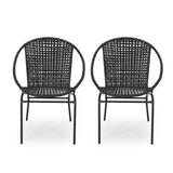 Christopher Knight Home® - Noble House - Java Outdoor Modern Faux Rattan Club Chair - Set Of 2