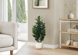 English Elm Artificial Garcinia Tree, 31" Tall Indoor Faux Plant In White Cement Pot - Lifelike Greenery For Homes B2710P220021