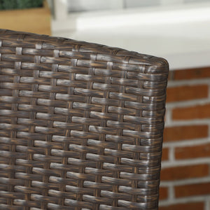 English Elm Outsunny Stackable Pe Rattan Dining Chairs Set Of 4 With Cushions - Stylish Outdoor Comfort & Durability W2225P200716-GIGA