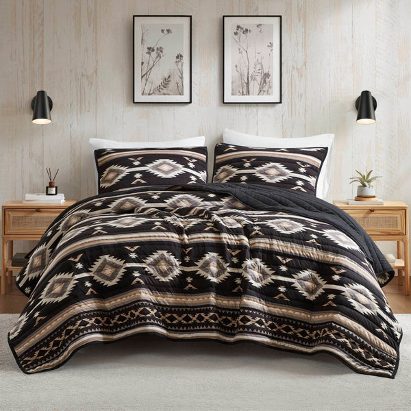 English Elm 3-piece King Patchwork Quilt Set Knit Face Microfiber Back Lightweight Year Round Warmth B035P482966