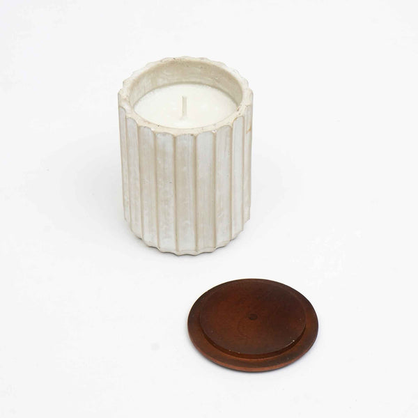 English Elm Jar Candle Ecomix Wax With Mango Wood Lid - Handcrafted Vanilla Lavender For Relaxation & Gifting B346P369766