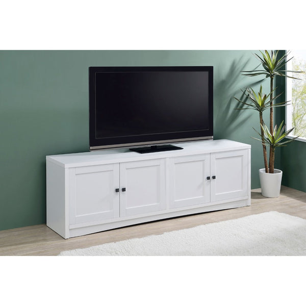 English Elm Lunetta Wide Media Console Four Door Cabinet Engineered Wood for Living Rooms White B062P447780