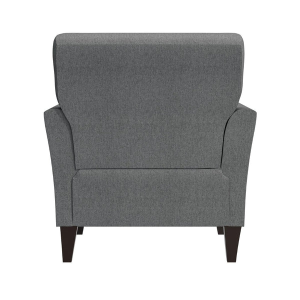 English Elm Dorset Barrel Accent Chair Velour Upholstery Solid Legs Compact Living Room Seating Gray B127P495071