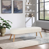 OSP Home Furnishings Cameron Bench White/Natural