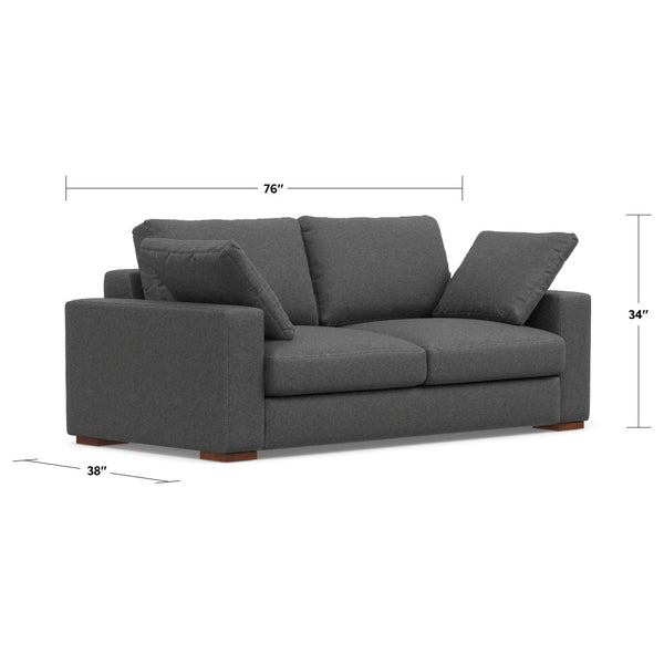 English Elm Charlie Oversized Deep Seater Loveseat - Eco-Friendly Comfort With Plush Cushions & Stylish Design B136P199252