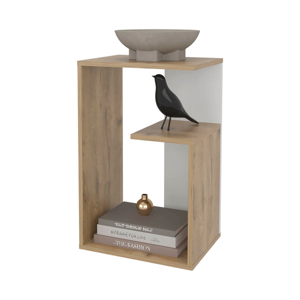 English Elm Fm Furniture Vega Side Table - Stylish Melamine With Open Storage For Modern Homes & Offices B128P293872