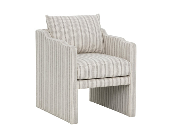 Sunpan SCALA Dining Armchair - Gifford Script Upholstered Chair for Modern Elegance and Comfort in Dining Spaces 112510