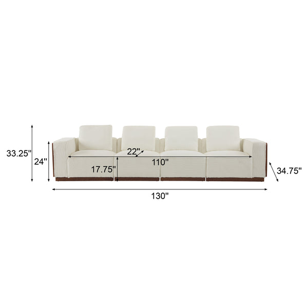 English Elm Christopher Knight Home® - Sectional 4-Seater Sofa - Contemporary Modular Design For Comfort, Flexibility, And Everyday Use N771P205002M_P220377M_P205014M_P205089_P205089