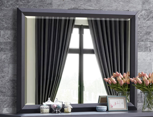 English Elm Liverpool Black Wood Framed Mirror 46"x36" Low Distortion Glass | Sleek MDF Frame for Bedroom Entryway Decor B078P285763