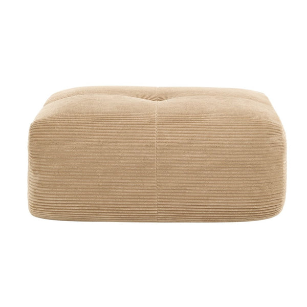 English Elm Hamlet Modular Corner Sectional Sofa with Corduroy Upholstery and Throw Pillows Included Camel W714P323638