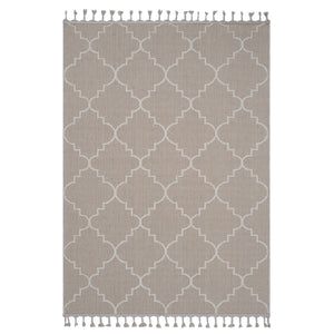 English Elm Loom Trellis Indoor/Outdoor Area Rug 8X10 – Soft Ivory, Durable, Kid & Pet Friendly For Modern Spaces B335P289604
