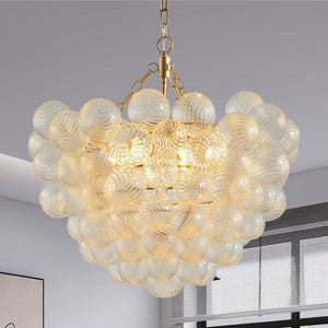 English Elm 24" K9 Crystal Five Tier Chandelier Black Iron Frame 15 Light Dining Foyer Fixture W2312P479743