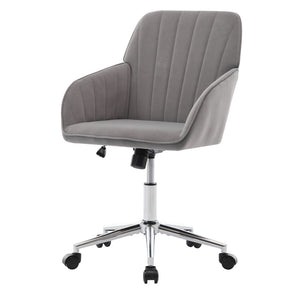 English Elm Ty Ergonomic Swivel Office Chair - Luxurious Gray Velvet, Memory Foam Comfort For Extended Sitting W2311P199108-GIGA