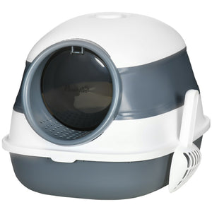 English Elm Pawhut Covered Cat Litter Box With Air Freshener, High Sides, Easy Clean, Foldable Design For Cats W2225P200509-GIGA