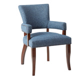 Madison Park Dawson Transitional Arm Dining Chair MP100-0042 Blue