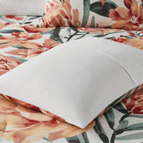 Madison Park Dahlia Mid-Century 3 Piece Floral Cotton Comforter Set MP10-8356 Peach/Off-White