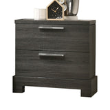 English Elm Grey Oak 2-Drawer Nightstand