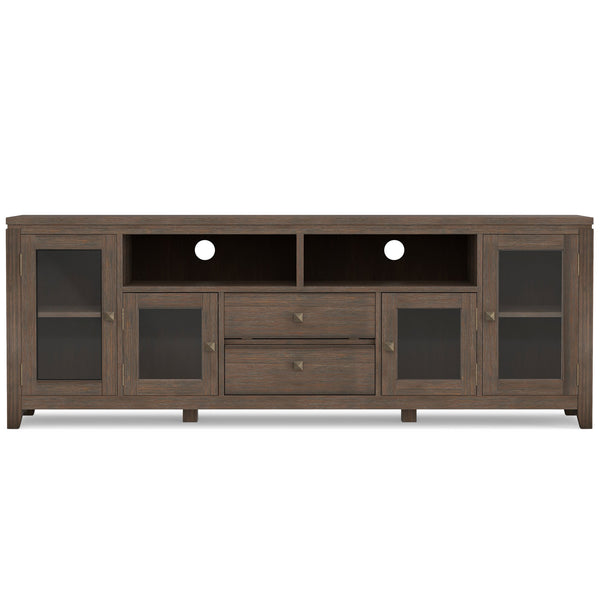 English Elm Cosmopolitan 72" Wide Tv Media Stand - Handcrafted Solid Wood With Farmhouse Brown Elegance & Storage B136P158552