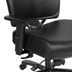 OSP Home Furnishings Big and Tall Ergonomic Office Chair with Lumbar Support Steel Base 400 Lb Capacity 75-A773-R107