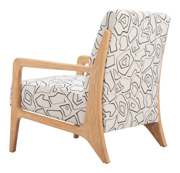 Zuo Modern Runa Accent Chair - Stylish Modern Design, Premium Quality Fabric & Wood For Elegant Living Spaces Beige 100% Polyester,Plywood,Rubberwood 110468-zuo-modern