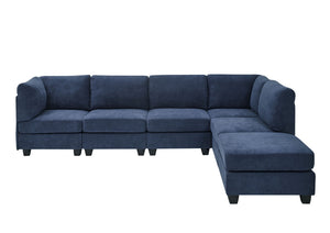 English Elm Faux Leather Modular Sectional Sofa Reconfigurable Pu Upholstery Living Room B2748S00180