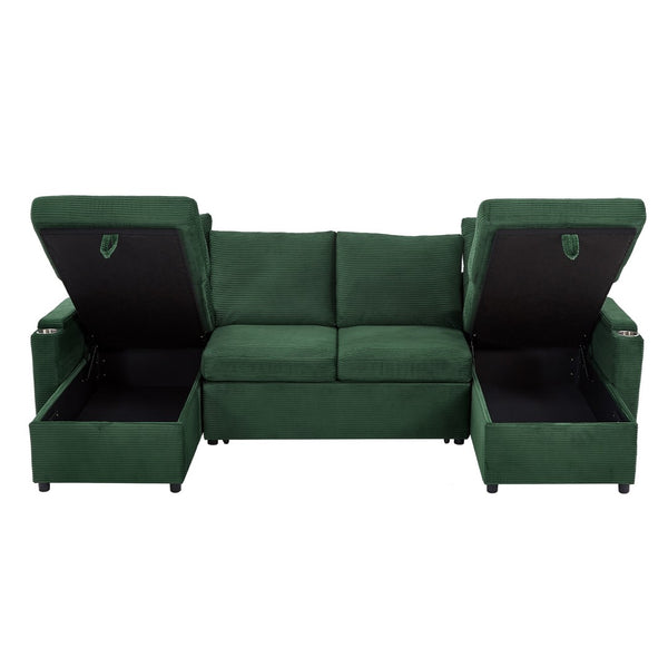 English Elm Swivel Barrel Accent Chair Chenille Tufted Round Club Seat for Living Room Lounge Green N719S002190F