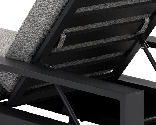 Sunpan Tavira Lounger - Stylish Outdoor Seating with Durable Lanikai Fabric & Charcoal Aluminum Frame