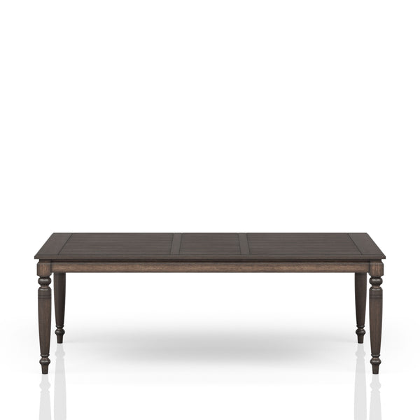 English Elm Deep Expandable Dining Table in Coffee Finish — Solid Wood & Elm Veneer, Traditional Design, 88" Leaf Seating B2699P208295