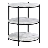 OSP Home Furnishings Renton 3-Tier Oval Table White/Black