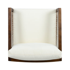 English Elm Outdoor Acacia Wood Chat Set with Woven Rope Panels and Beige Cushions for Patio N768P408130D_2_N768P408131D